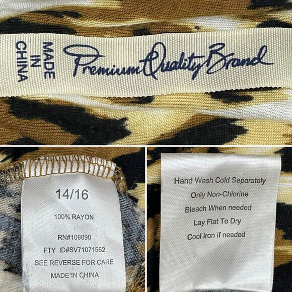 Seven7 Leopard Print Halter Style Maxi Dress Size 14/16 - Picture 7 of 8